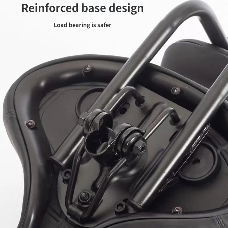 Triračio sėdynės pagalvėlė su atlošu, elektrinis automobilio balnelis su akumuliatoriumi, automobilio sėdynė, dviračio sėdynės krepšys, padidinta plati sėdynės pagalvėlė