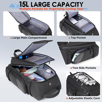Τσάντα ποδηλασίας διπλής χρήσης για υπαίθριες δραστηριότητες, αδιάβροχη, μεγάλης χωρητικότητας, τσάντα ποδηλάτου, για πίσω κάθισμα ποδηλάτου, τσάντα εξοπλισμού ιππασίας Amazon