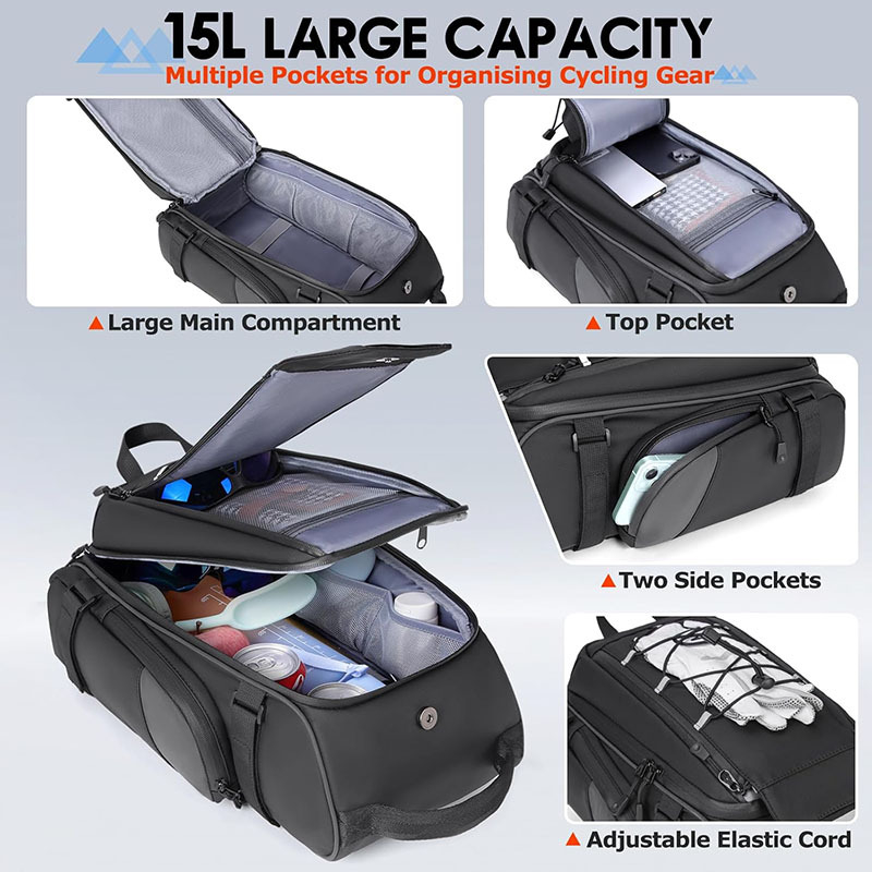 Kaheotstarbeline jalgrattakott jalgratta tagaistmele Veekindel suure mahutavusega seljakott Ratsutamisvarustuse kott Amazon