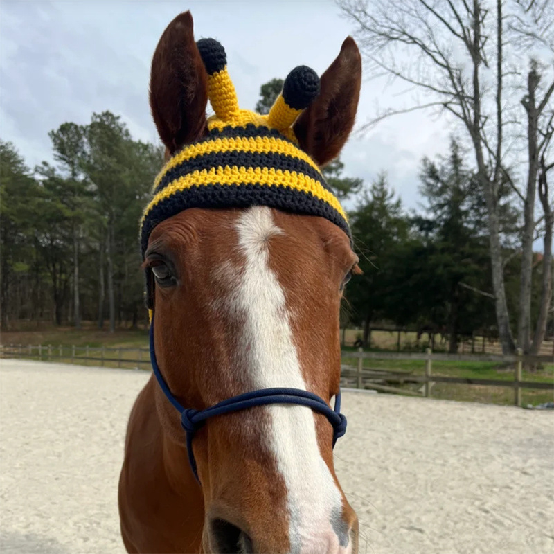 Външна търговия Amazon трансгранична нова ръчно плетена празнична атмосфера голяма шапка за домашни любимци модна персонализирана шапка за кон