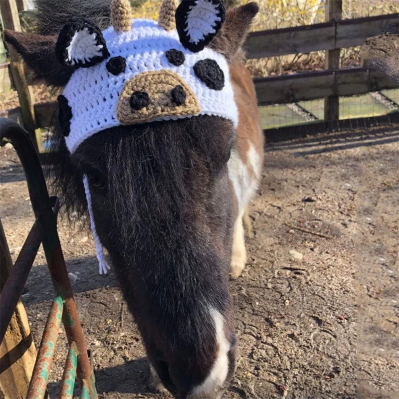 Външна търговия Amazon трансгранична нова ръчно плетена празнична атмосфера голяма шапка за домашни любимци модна персонализирана шапка за кон