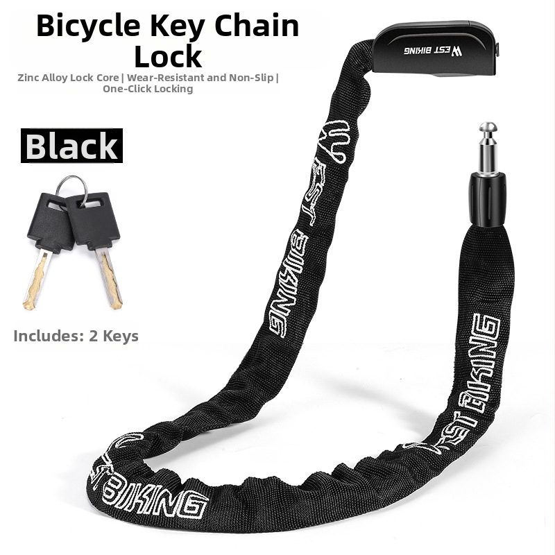 WEST BIKING dviračio užraktas su apsauga nuo vagystės, rakto užraktas, kalnų dviračio, elektrinio automobilio grandinės užraktas, akumuliatorinis automobilio grandinės užraktas