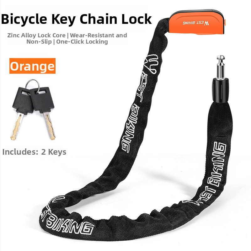 WEST BIKING dviračio užraktas su apsauga nuo vagystės, rakto užraktas, kalnų dviračio, elektrinio automobilio grandinės užraktas, akumuliatorinis automobilio grandinės užraktas