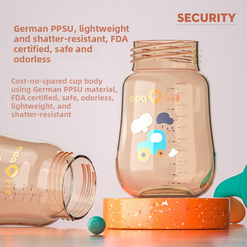 Aidoqi laia kaliibriga PPSU tilgakindel pudel suure beebi pardi nokaga lonksupudel kolmele lapsele üle 1-aastastele lastele