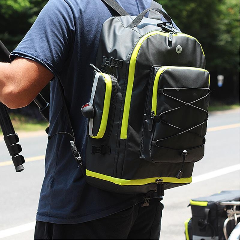 Rhino jalgrattakott, ülimahutav universaal, veekindel riiulikott, pikamaasõiduks, kolm-ühes kaamelikotiga seljakott