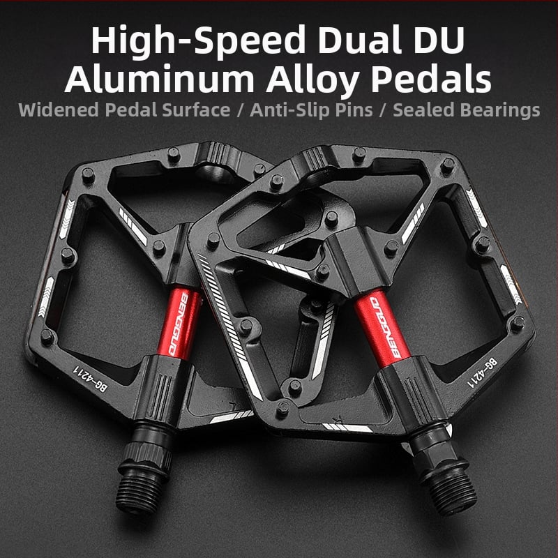 Dviračio pedalas plento dviračiui dvigubas DU aliuminio lydinio pedalas lauko neslystantis platėjantis kalnų dviračio pedalas plento dviračiui