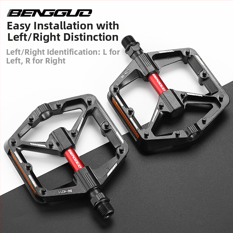 Педали за велосипеди, двойни DU алуминиеви педали, външни, противоплъзгащи, разширяващи се, планински педали за велосипеди
