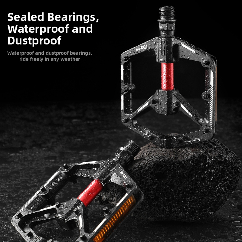 Педали за велосипеди, двойни DU алуминиеви педали, външни, противоплъзгащи, разширяващи се, планински педали за велосипеди
