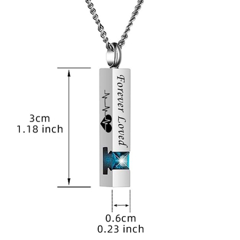 Νέο κολιέ μόδας Amazon Twelve Birthstone Ashes, ανοιχτό με κολιέ με διαμάντια, Ashes Pendant Suvenir