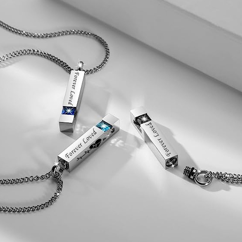 Amazoni uus moodne kaheteistkümne sünnikiviga tuhast kaelakee, avatav teemantkaelakee tuhast ripatsiga suveniir