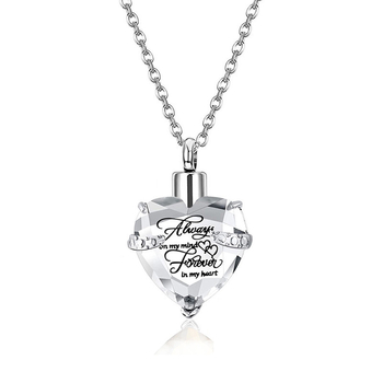 Κολιέ με κρύσταλλο σε σχήμα καρδιάς, μενταγιόν με πέτρα σεναρίου για τα γενέθλια του Δεκεμβρίου, κολιέ με μπουκάλι αρώματος, διασυνοριακή πώληση στο Amazon