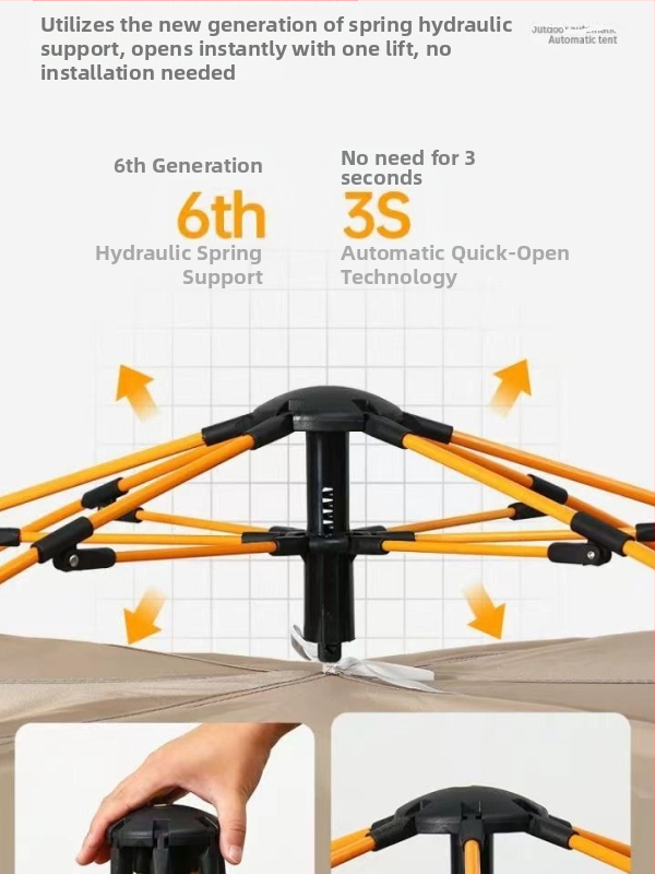 Фабрично готова външна автоматична бързоотваряща се палатка за къмпинг и пикник, устойчива на дъжд и слънце, преносима, бързоинсталираща се и водоустойчива