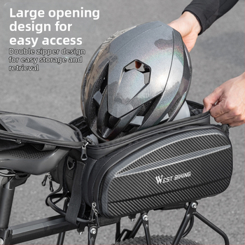Σακίδιο ποδηλάτου West Rider με σκληρό κέλυφος, μεγάλη χωρητικότητα, σακίδιο ραφιών για ποδήλατο βουνού, σακίδιο αποθήκευσης ταξιδιού, εξοπλισμός ιππασίας