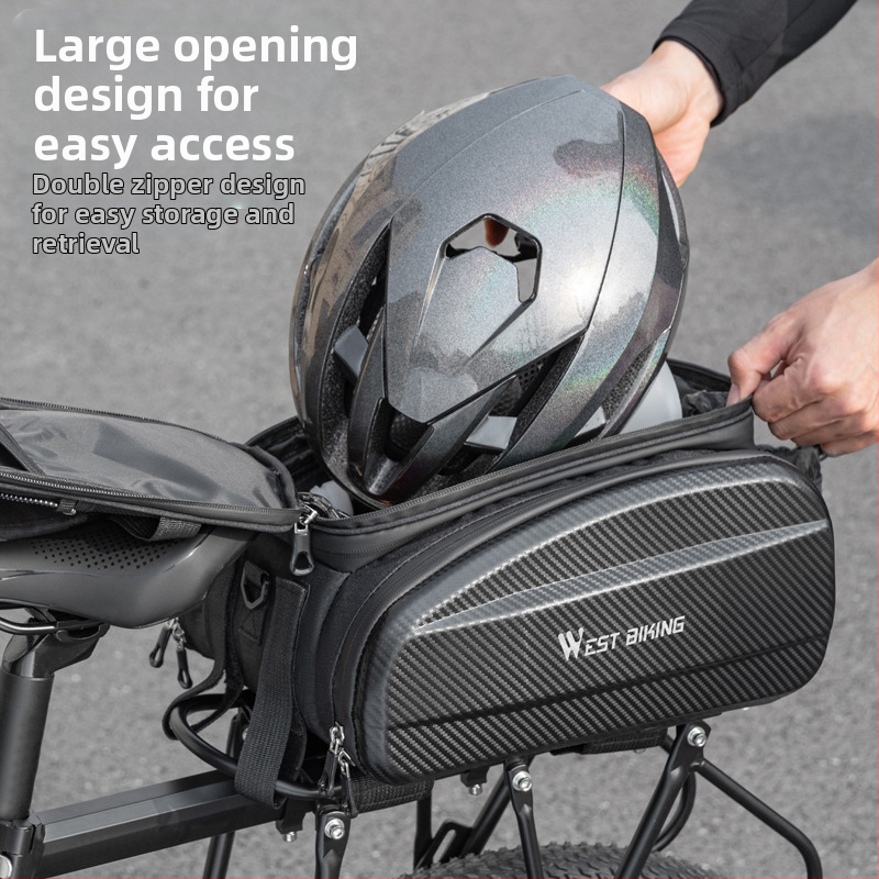 Batoh na bicykel West Rider s tvrdou škrupinou a veľkou policovou taškou na horské bicykle, cestovný úložný batoh na jazdecké vybavenie