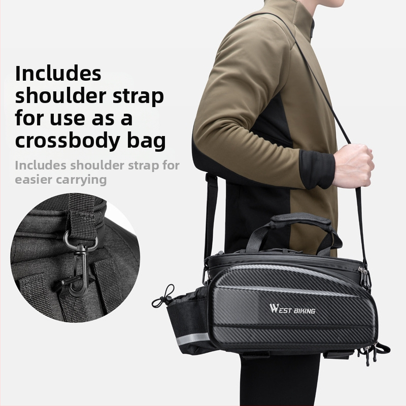 Batoh na bicykel West Rider s tvrdou škrupinou a veľkou policovou taškou na horské bicykle, cestovný úložný batoh na jazdecké vybavenie