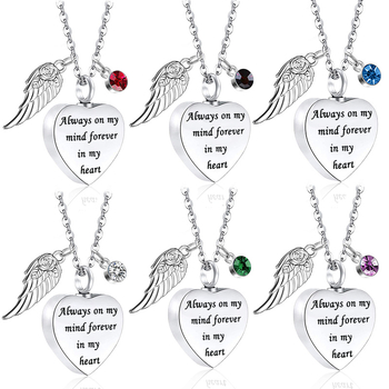 Karštai parduodamas nerūdijančio plieno gimimo akmens urnos karoliai, širdies formos urnos pakabukas, atminimo šeimos augintinių papuošalai