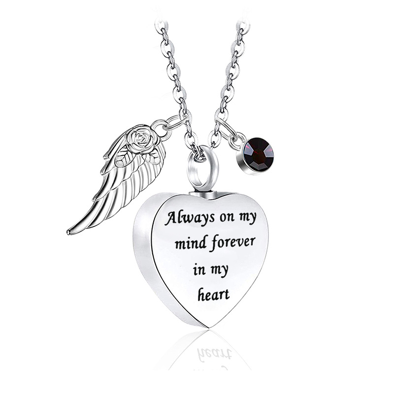 Karštai parduodamas nerūdijančio plieno gimimo akmens urnos karoliai, širdies formos urnos pakabukas, atminimo šeimos augintinių papuošalai