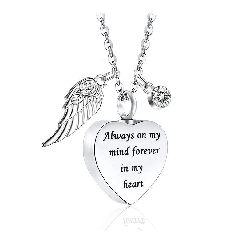 Karštai parduodamas nerūdijančio plieno gimimo akmens urnos karoliai, širdies formos urnos pakabukas, atminimo šeimos augintinių papuošalai