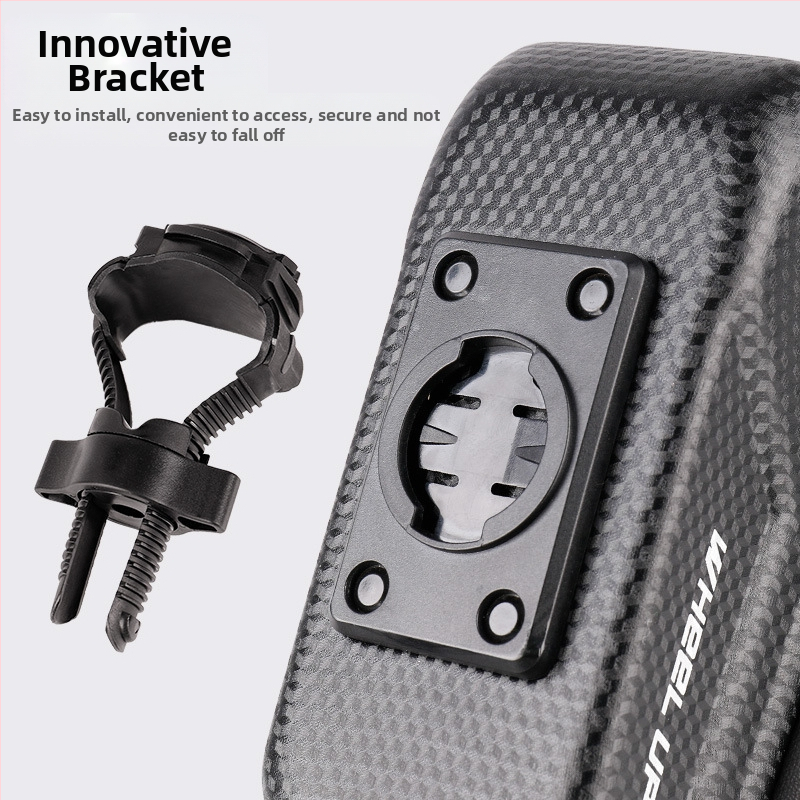 Brašna na bicykel Wheelup CrossBorder s tvrdou škrupinou z eva materiálu, taška na predný nosník, nepremokavá taška na mobilný telefón s dotykovou obrazovkou, sedlová brašňa na hornú rámovú trubku