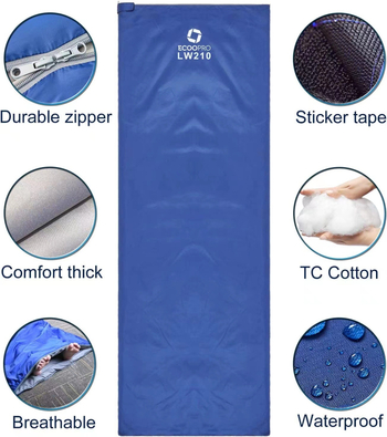 Surutud vaakumiga kaasaskantav täiskasvanutele mõeldud soe telkimismagamiskott