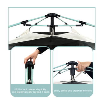 Välistingimustes telkimiseks mõeldud automaatne kokkupandav kaasaskantav täiskomplekt telkimiseks ööbimiseks mõeldud varustus paksendatud vihmakindel ja päikesekaitsekreemiga