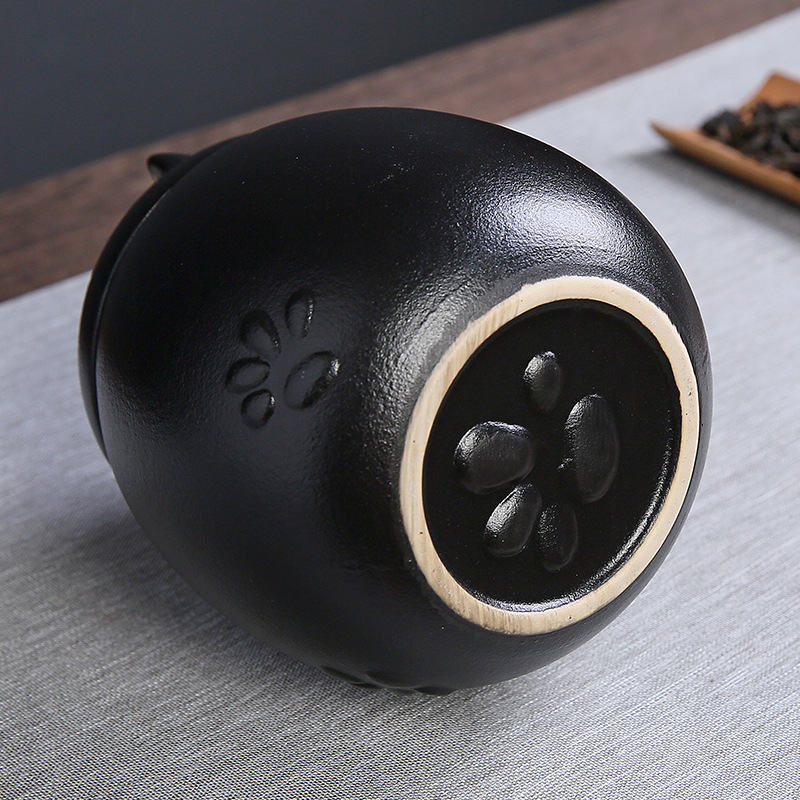 Lucky Cat kerámia teáskanna hordozható nedvességálló tárolóedény kis méretű aszalt gyümölcsös üveg kreatív aranyos kutyaasztal dekoráció