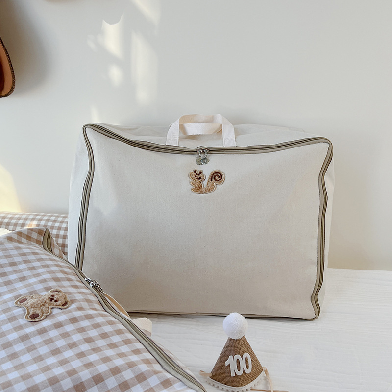 Karikatūru segas bērnu uzglabāšanas soma korejiešu lāča, vāveres bagāžas, grūtnieču soma, rūtaina bērnudārza rokassoma