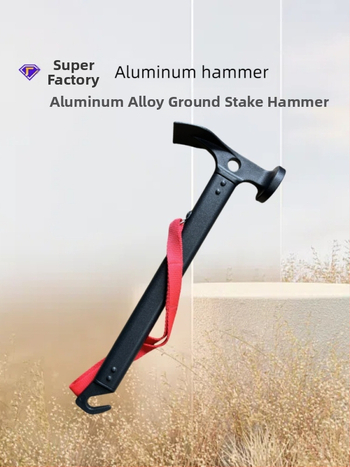 Populaarne välistingimustes kasutatav alumiiniumisulamist haamer, multifunktsionaalne kaasaskantav telgi varikatuse maapealne naelhaamer, maapealne naelalumiiniumkäepidemega haamer, hulgimüük