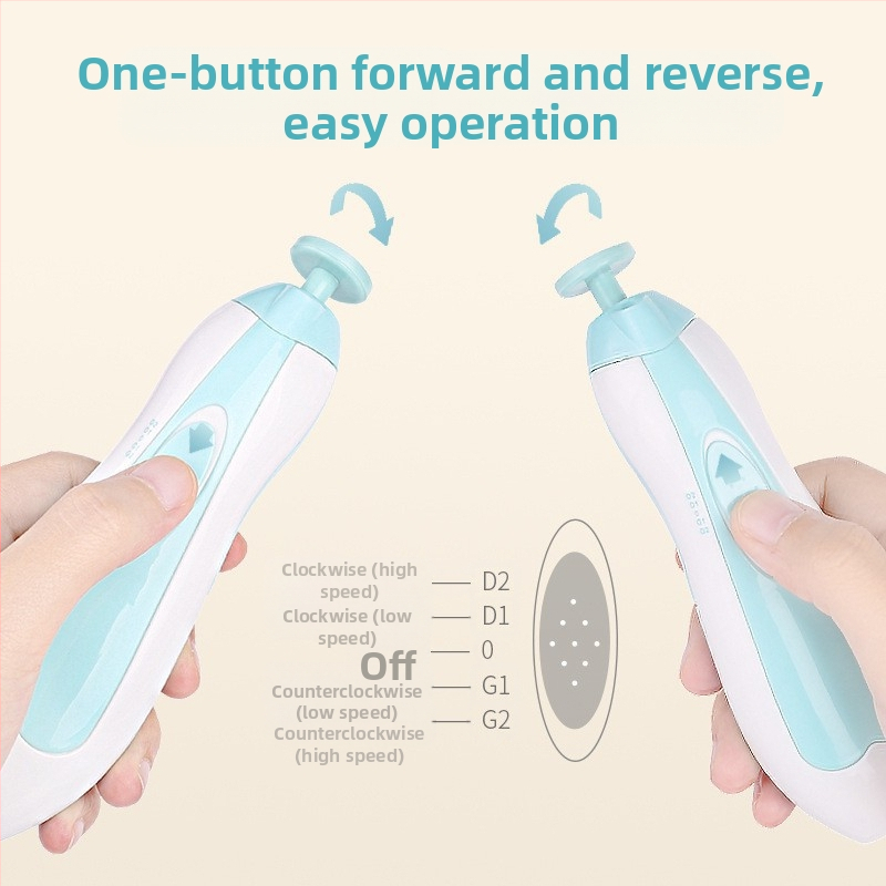 Нокторезачка за новородени Manna, бебешка нокторезачка, маникюрна шлифовъчна машина, тиха, безшумна електрическа нокторезачка