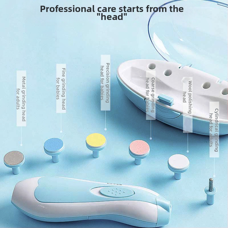 Нокторезачка за новородени Manna, бебешка нокторезачка, маникюрна шлифовъчна машина, тиха, безшумна електрическа нокторезачка