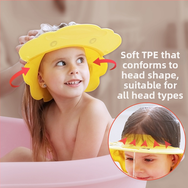 Бебешки шампоан Artifact Силиконова детска шапка за защита на ушите Регулируема бебешка шапка за бебешки душ Водоустойчива шапка за шампоан