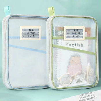 L-kujuline suure avaga testpaberi hoiukott suure mahutavusega testpaberi hoiukott õppematerjalide hoiukott võrgust kaasaskantav failikott hulgimüük