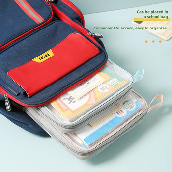 Τσάντα αποθήκευσης χαρτιού δοκιμής μεγάλου ανοίγματος σε σχήμα L, τσάντα αποθήκευσης χαρτιού δοκιμής μεγάλης χωρητικότητας, φορητή τσάντα αρχείων με πλέγμα, χονδρική