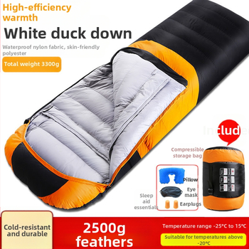 T5J [13 000 žmonių kolekcija] pūkinis miegmaišis lauko stovyklavimui, kelioninis, suaugusiųjų žiemos apsauga nuo šalčio, sutirštintas automobilio pietums