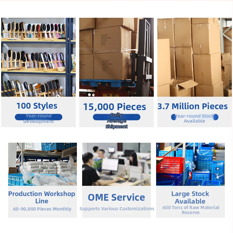 Четка за вълна, букова четка за бебета, четка за вана, четка за вана, масажен гребен за коса, гребен с въздушна възглавница от бук, плосък гребен