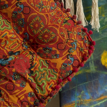 Piiriülene etnilise stiiliga elutoa toolipadi retro paksendatud põranda laiskpadi magamistoa puuvillast ja linasest kangast ruudukujuline futon