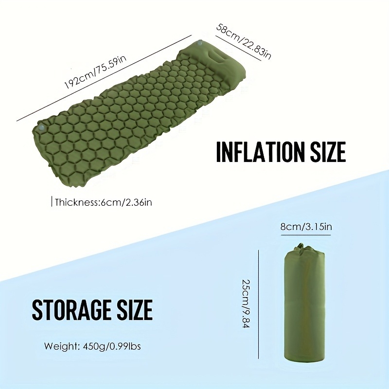 Piiriülene kuum müük välistingimustes telkimiseks täispuhutav magamismatt TPU ülikerge kaasaskantav munapesa niiskuskindel matt ühe teemandiga täispuhutav matt
