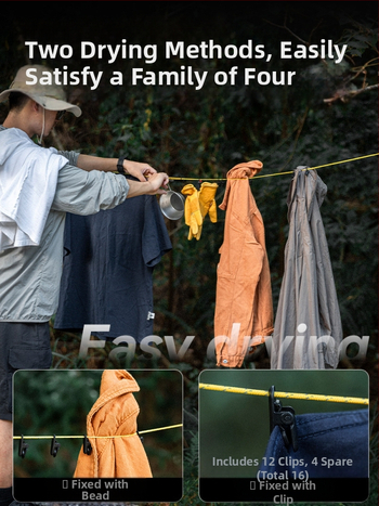 Välistingimustes kasutatav pesunöör, telkimiseks mõeldud kaasaskantav hoiustamisnöör klambritega, reisimiseks mõeldud hotell, puurimata tuulekindel kuivatusnöör