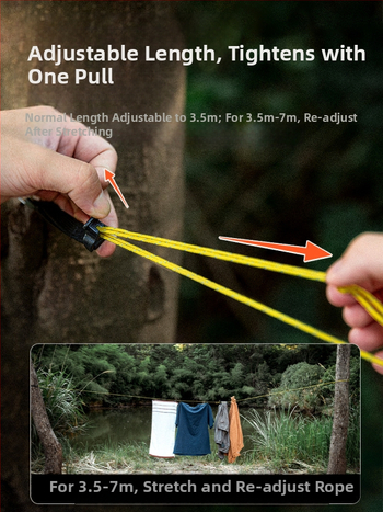 Välistingimustes kasutatav pesunöör, telkimiseks mõeldud kaasaskantav hoiustamisnöör klambritega, reisimiseks mõeldud hotell, puurimata tuulekindel kuivatusnöör