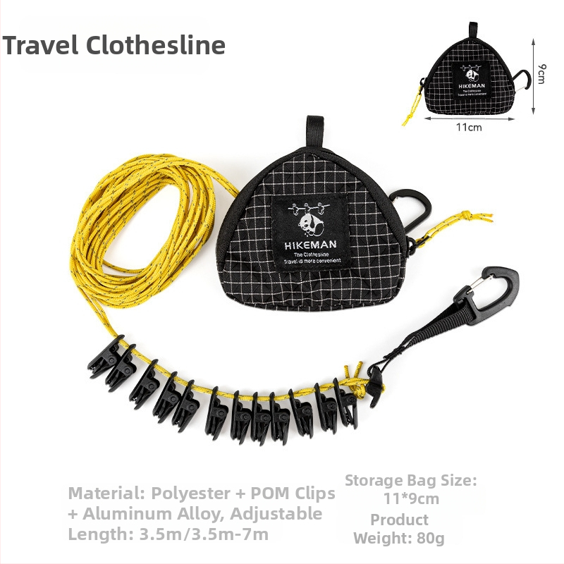 Välistingimustes kasutatav pesunöör, telkimiseks mõeldud kaasaskantav hoiustamisnöör klambritega, reisimiseks mõeldud hotell, puurimata tuulekindel kuivatusnöör
