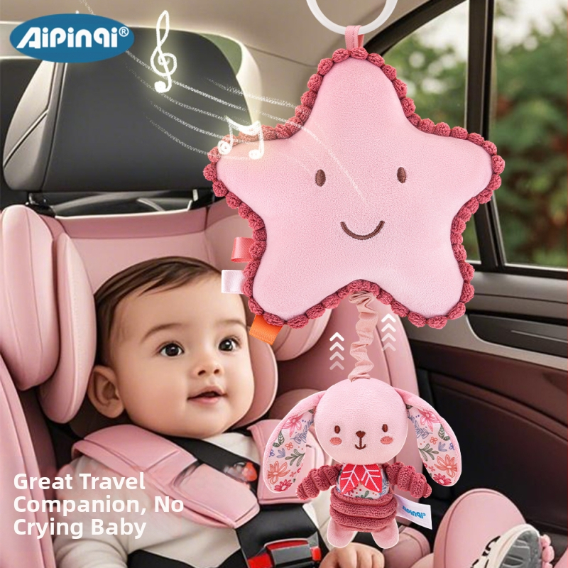 Aipinqi бебешки играчки за хващане във формата на животно, обучение за ранно образование 0-3 години, новородено, дърпащо звънче, висящи играчки