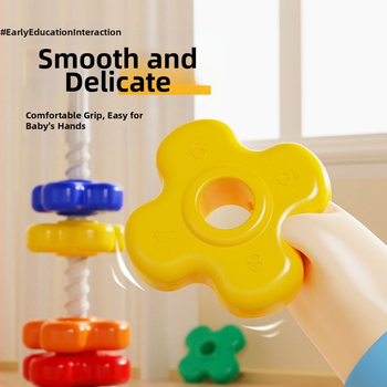 0-3 gadus vecu bērnu agrīnās izglītības rotaļlietas Varavīksnes vērpējs Jenga krāsains zīdaiņu bērnu izglītojošais vērpējs