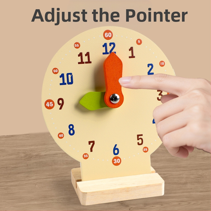 Детски цифров часовник, учебни помагала, дървен часовник, модел играчка, детска градина, образователен, учене, време, будилник, разбиране