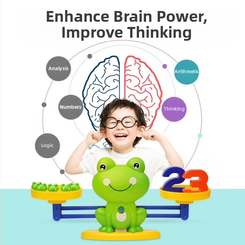 Детска дигитална жаба за баланс, играчка за ранно образование, развитие на интелигентността, бебешко когнитивно логическо мислене, обучение