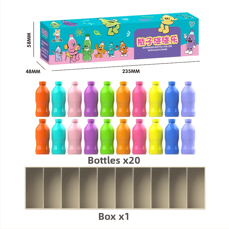 Zábavná hra na hádanie fliaš, detská hra na párovanie farieb a nápojov, vzdelávacia hračka na pamäť mozgu