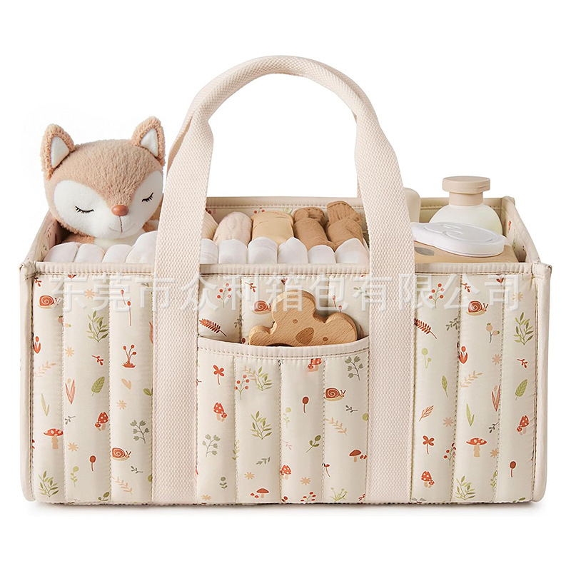 Mama și bebelușii au un design nou și imprimat, pungă de depozitare pentru scutece, pungă de scutece multifuncțională, ușor de pliat, pungă pentru mami