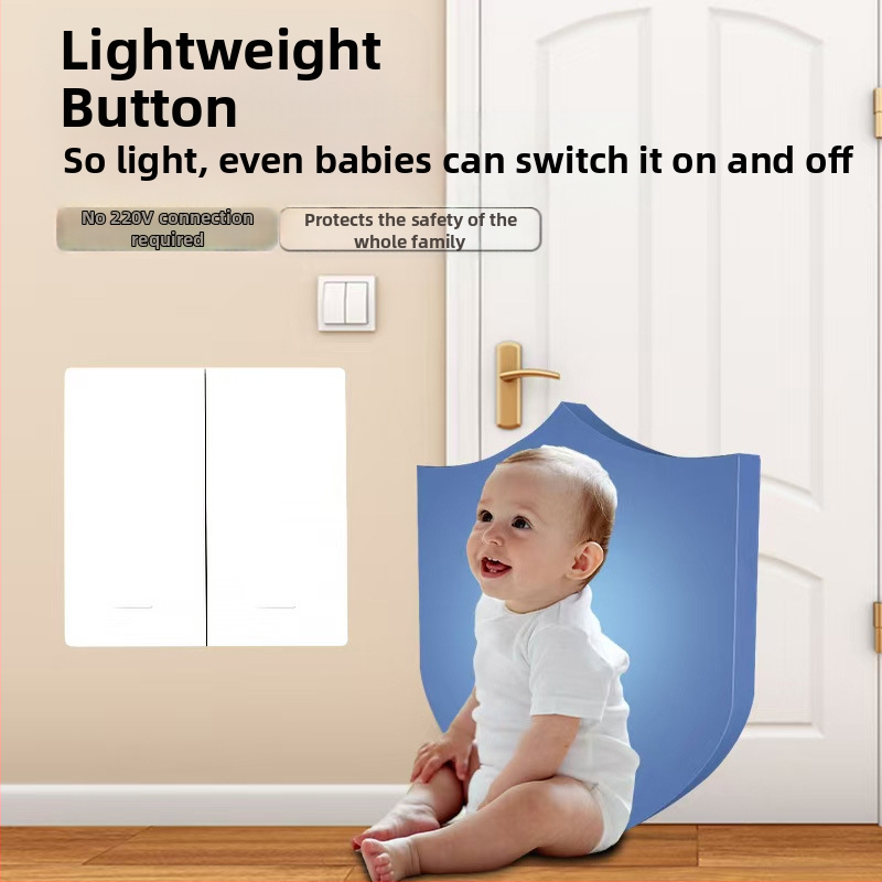 Самогенериращ се безжичен превключвател за домакински уреди, с едно към двойно управление, с много контроли, без окабеляване, без паста, без батерии, лесно натискане