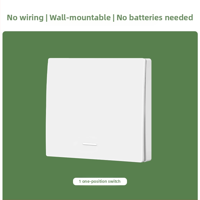 Savaime generuojantis belaidis jungiklis buitiniam vieno valdymo į dviejų valdymo daugiafunkciniam valdymui be laidų atsitiktinis be pastos be baterijų lengvas paspaudimas