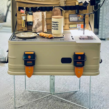 Telkimisalumiiniumist kasti kronstein, isoleeritud kasti hoiukasti alus, telkimisveepaagi kronstein, roostevabast terasest kiiresti kokkupandav kronstein