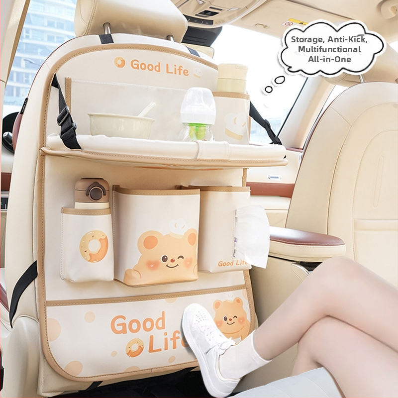 Синя чанта за съхранение на облегалка за кола, сладка многофункционална чанта за съхранение, висяща чанта с анимационен герой, чанта за съхранение на задна част на колата, малка чанта за съхранение на маса